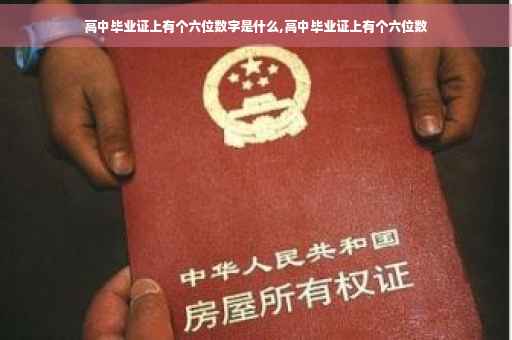 高中毕业证上有个六位数字是什么,高中毕业证上有个六位数