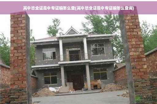 高中毕业证是中专证嘛怎么查(高中毕业证是中专证嘛怎么查询)