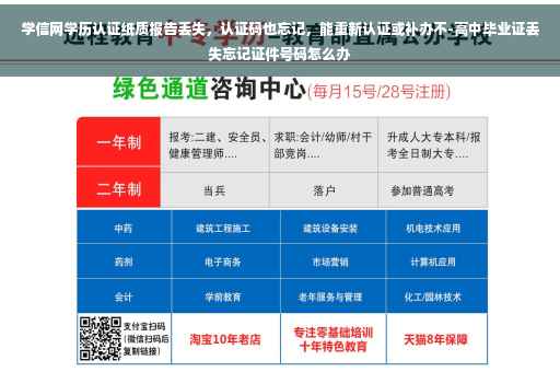 学信网学历认证纸质报告丢失，认证码也忘记，能重新认证或补办不-高中毕业证丢失忘记证件号码怎么办