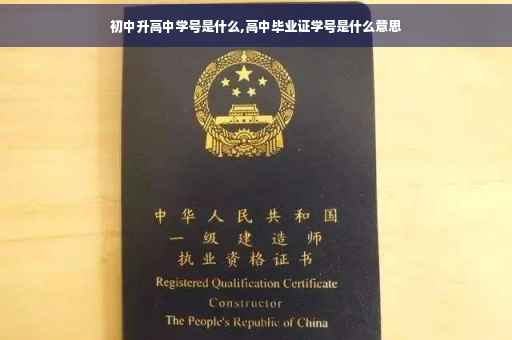 初中升高中学号是什么,高中毕业证学号是什么意思