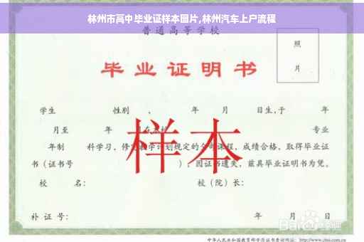 林州市高中毕业证样本图片,林州汽车上户流程