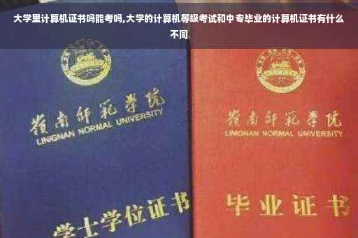 大学里计算机证书吗能考吗,大学的计算机等级考试和中专毕业的计算机证书有什么不同