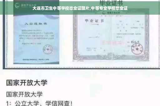大连市卫生中等学校毕业证图片,中等专业学校毕业证
