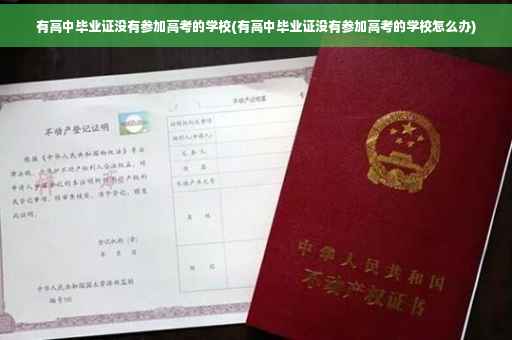 有高中毕业证没有参加高考的学校(有高中毕业证没有参加高考的学校怎么办)