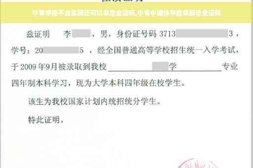中专学校不去实现还可以拿毕业证吗,中专中途休学能拿到毕业证吗