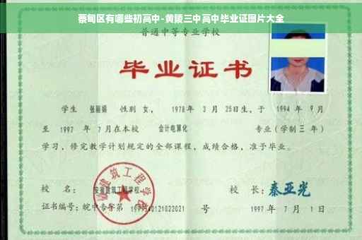蔡甸区有哪些初高中-黄陵三中高中毕业证图片大全