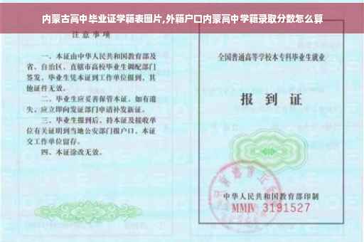 内蒙古高中毕业证学籍表图片,外籍户口内蒙高中学籍录取分数怎么算