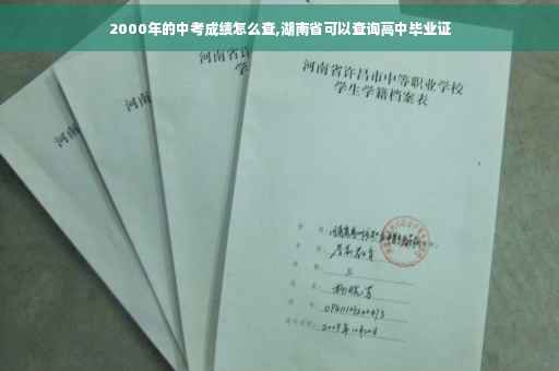 2000年的中考成绩怎么查,湖南省可以查询高中毕业证