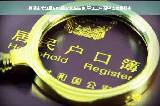 芜湖市弋江区605路公交车站点,平江二中高中毕业证样本