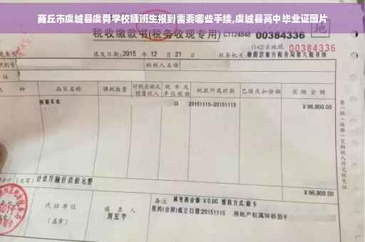 商丘市虞城县虞舜学校插班生报到需要哪些手续,虞城县高中毕业证图片
