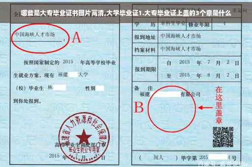 哪些是大专毕业证书图片高清,大学毕业证1.大专毕业证上盖的3个章是什么