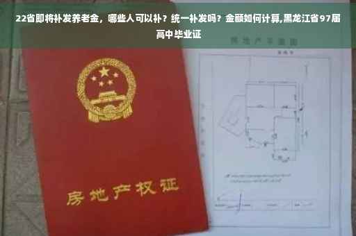 22省即将补发养老金，哪些人可以补？统一补发吗？金额如何计算,黑龙江省97届高中毕业证