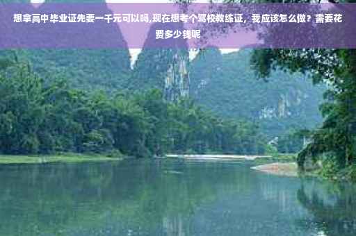 想拿高中毕业证先要一千元可以吗,现在想考个驾校教练证，我应该怎么做？需要花费多少钱呢