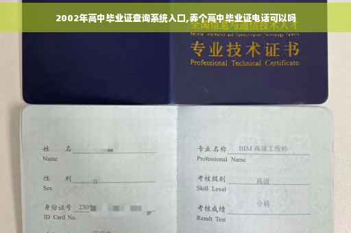 2002年高中毕业证查询系统入口,弄个高中毕业证电话可以吗