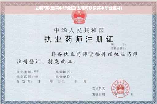 去哪可以做高中毕业证(去哪可以做高中毕业证书)