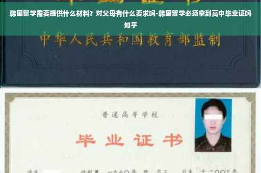 韩国留学需要提供什么材料？对父母有什么要求吗-韩国留学必须拿到高中毕业证吗知乎