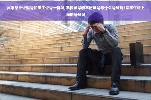 高中毕业证编号和学生证号一样吗,学位证号和学历证号都什么号码啊?是学生证上面的号码吗