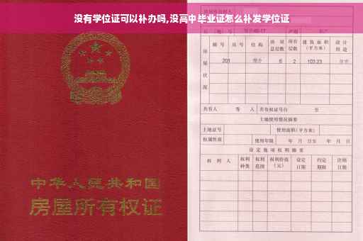没有学位证可以补办吗,没高中毕业证怎么补发学位证