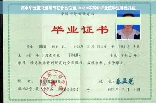 高中毕业证书编号写在什么位置,2020年高中毕业证学生号是几位