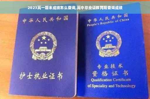 2023高一期末成绩怎么查询,高中毕业证教育局查询成绩