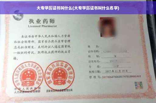 大专学历证书叫什么(大专学历证书叫什么名字)