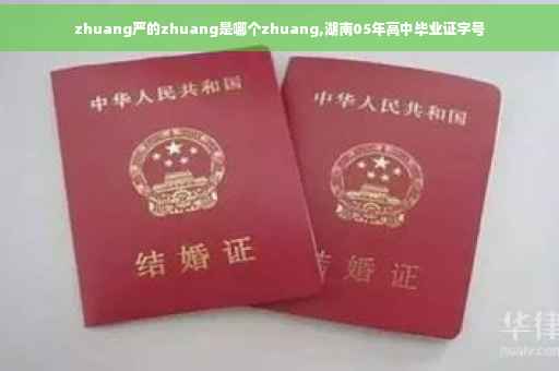 zhuang严的zhuang是哪个zhuang,湖南05年高中毕业证字号