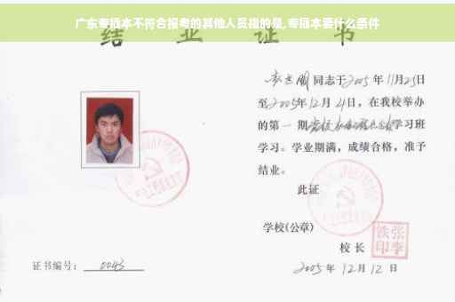 广东专插本不符合报考的其他人员指的是,专插本要什么条件