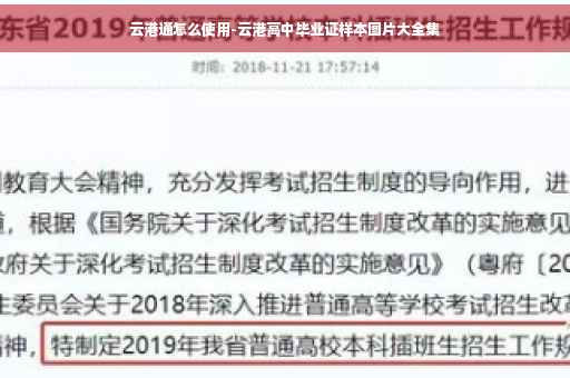 云港通怎么使用-云港高中毕业证样本图片大全集