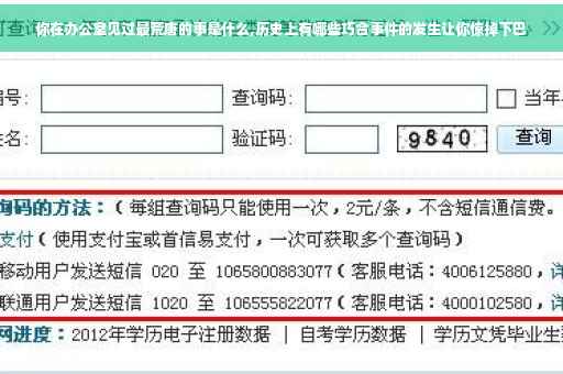 你在办公室见过最荒唐的事是什么,历史上有哪些巧合事件的发生让你惊掉下巴