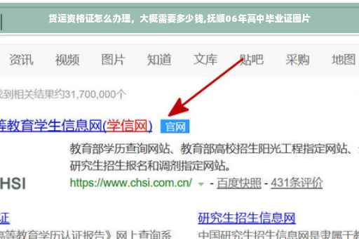 货运资格证怎么办理，大概需要多少钱,抚顺06年高中毕业证图片