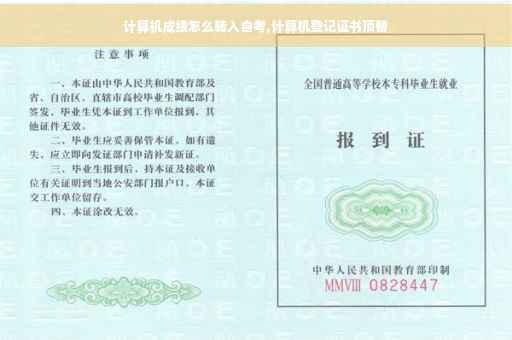 计算机成绩怎么转入自考,计算机登记证书顶替