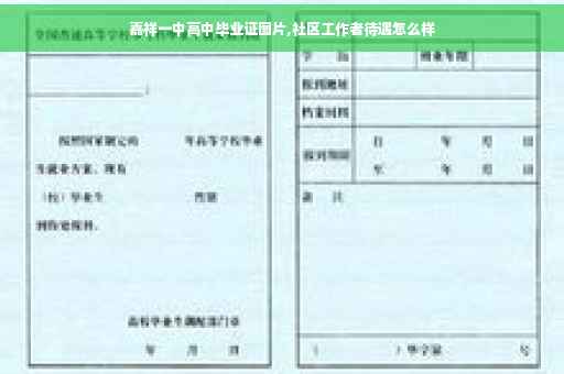 嘉祥一中高中毕业证图片,社区工作者待遇怎么样