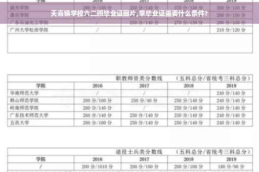 天喜镇学校六二班毕业证图片,拿毕业证需要什么条件?