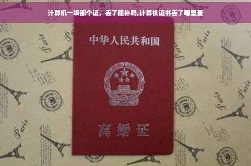 计算机一级那个证，丢了能补吗,计算机证书丢了哪里查