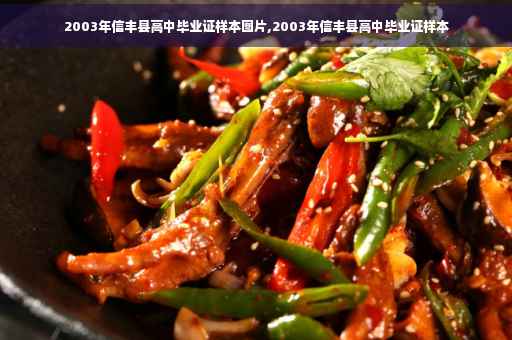 2003年信丰县高中毕业证样本图片,2003年信丰县高中毕业证样本