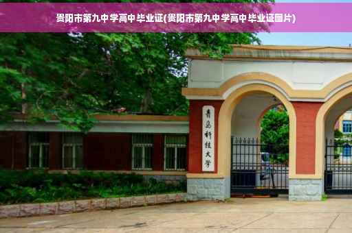 贵阳市第九中学高中毕业证(贵阳市第九中学高中毕业证图片)