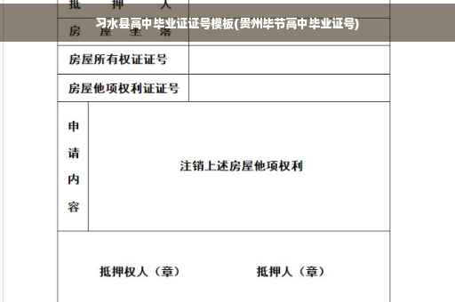 习水县高中毕业证证号模板(贵州毕节高中毕业证号)