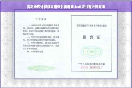 青岛地区计算机常用证书有哪些,icdl证书有必要考吗