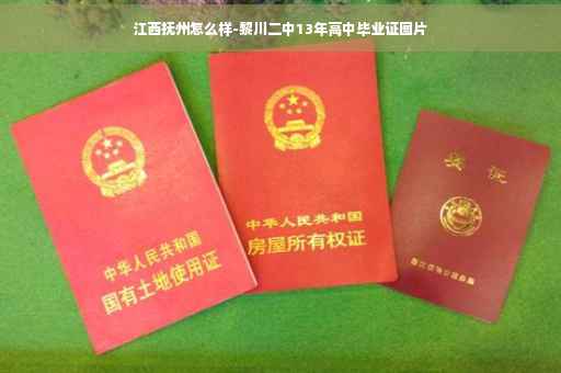 江西抚州怎么样-黎川二中13年高中毕业证图片