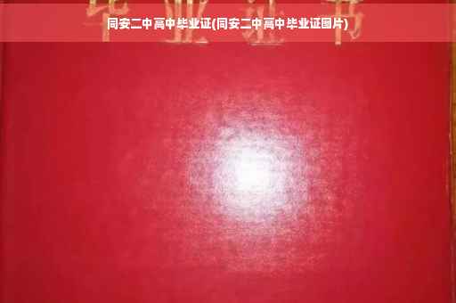 同安二中高中毕业证(同安二中高中毕业证图片)