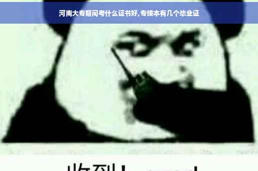 河南大专期间考什么证书好,专接本有几个毕业证