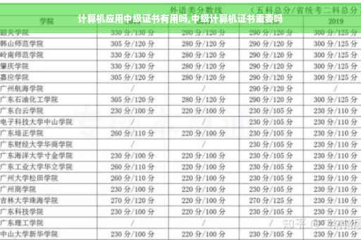 计算机应用中级证书有用吗,中级计算机证书重要吗