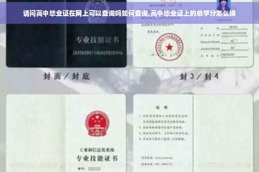 请问高中毕业证在网上可以查询吗如何查询,高中毕业证上的总学分怎么填