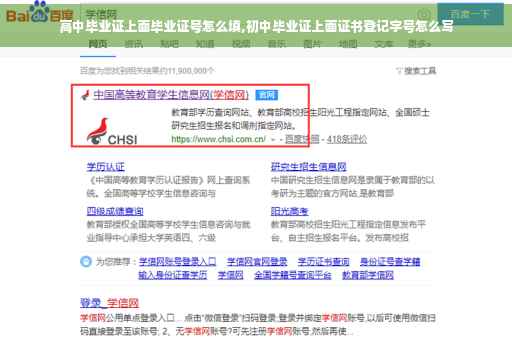 高中毕业证上面毕业证号怎么填,初中毕业证上面证书登记字号怎么写