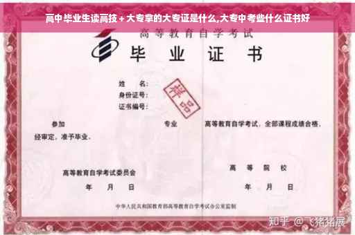 高中毕业生读高技＋大专拿的大专证是什么,大专中考些什么证书好