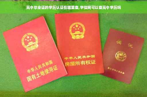 高中毕业证的学历认证在哪里查,学信网可以查高中学历吗