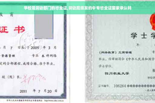 学校是劳动部门的毕业证,劳动局颁发的中专毕业证国家承认吗