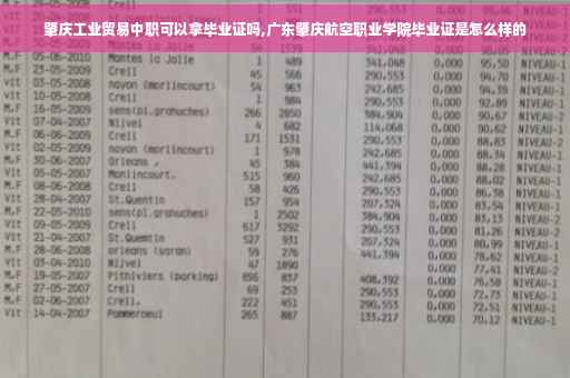 肇庆工业贸易中职可以拿毕业证吗,广东肇庆航空职业学院毕业证是怎么样的