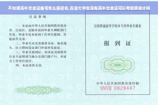 不知道高中毕业证编号怎么报初会,在读大学生没有高中毕业证可以考初级会计吗