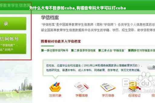 为什么大专不能参加cuba,有哪些专科大学可以打cuba